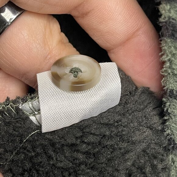 VSTR Aztec Shirt Jacket Mens L Green Black Button Fleece Lined Long Sleeve Cozy - Picture 4 of 7